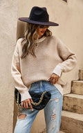 Chic Geometric Knit Jumper Top